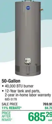 Menards 50-Gallon offer