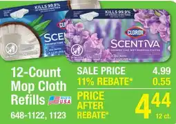 Menards 12-Count Mop Cloth Refills offer