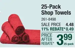 Menards 25-Pack Shop Towels offer