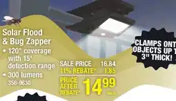 Menards Solar Flood & Bug Zapper offer