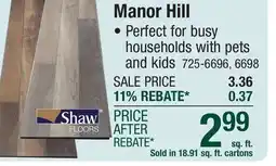 Menards Manor Hill offer