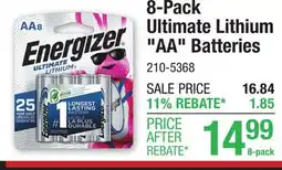 Menards 8-Pack Ultimate Lithium AA Batteries offer