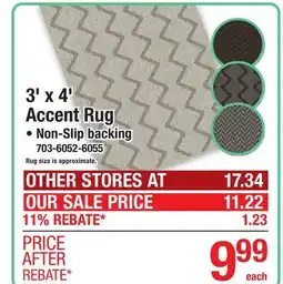 Menards 3' x 4' Accent Rug offer