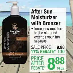 Menards After Sun Moisturizer with Bronzer offer