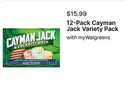 Walgreens 12-Pack Cayman Jack Variety Pack offer