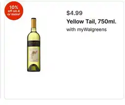 Walgreens Yellow Tail, 750ml offer