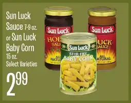 Jewel-Osco Sun Luck Sauce 7-9 oz. or Sun Luck Baby Corn 15 oz offer