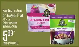 Jewel-Osco Sambazon Acai or Dragaon Fruit offer
