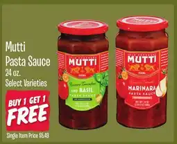 Jewel-Osco Mutti Pasta Sauce offer