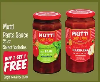 Jewel-Osco Mutti Pasta Sauce offer