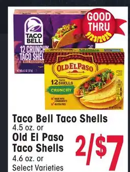 Jewel-Osco Taco Bell Taco Shells 4.5 oz. or Old El Paso Taco Shells 4.6 oz offer