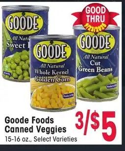 Jewel-Osco Goode Foods Canned Veggies offer