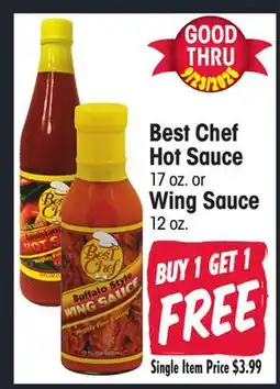 Jewel-Osco Best Chef Hot Sauce 17 oz. or Wing Sauce 12 oz offer