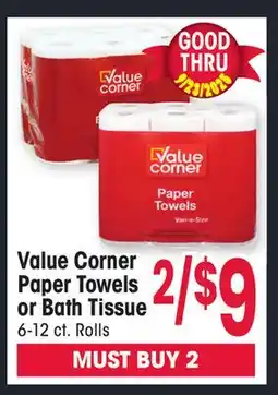 Jewel-Osco Value Corner Paper Towels or Bath Tissue offer
