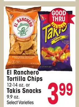 Jewel-Osco El Ranchero Tortilla Chips 12-14 oz. or Takis Snacks 9.9 oz offer