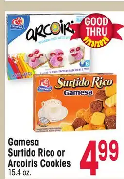 Jewel-Osco Gamesa Surtido Rico or Arcoiris Cookies offer