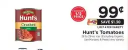 ShopRite Hunt's Tomatoes offer
