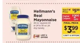 ShopRite Hellmann's Real Mayonnaise offer