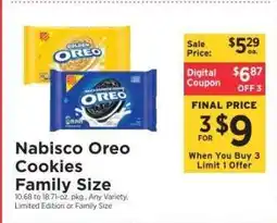 ShopRite Nabisco Oreo Cookies Family Size offer