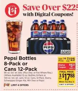 ShopRite Pepsi Bottles 8-Pack or Cans 12-Pack offer
