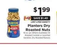 ShopRite Planters Dry Roasted Nuts offer