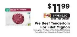 ShopRite Pre Beef Tenderloin for Filet Mignon offer