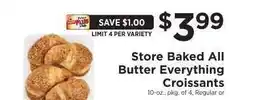 ShopRite Store Baked All Butter Everything Croissants offer