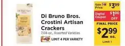 ShopRite Di Bruno Bros. Crostini Artisan Crackers offer