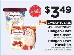 ShopRite Häagen-Dazs Ice Cream or Novelties offer