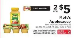 ShopRite Mott's Applesauce offer