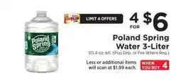 ShopRite Poland Spring Water 3-Liter offer