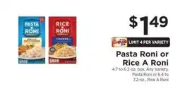 ShopRite Pasta Roni or Rice-A-Roni offer
