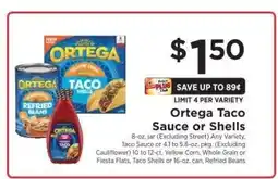 ShopRite Ortega Taco Sauce or Shells offer