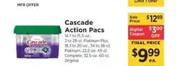 ShopRite Cascade Action Pacs offer