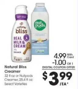 Kroger Natural Bliss Creamer offer
