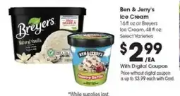 Kroger Ben & Jerry's Ice Cream offer