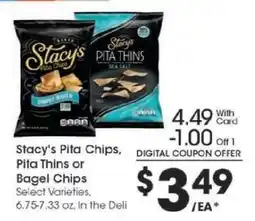 Kroger Stacy's Pita Chips, Pita Thins or Bagel Chips offer