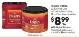 Kroger Folgers Coffee offer