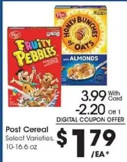 Kroger Post Cereal offer