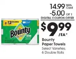 Kroger Bounty Paper Towels offer