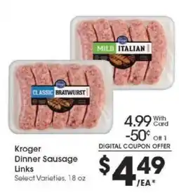 Kroger Kroger Dinner Sausage Links offer