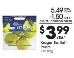 Kroger Kroger Bartlett Pears offer