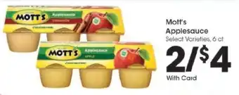 Kroger Mott's Applesauce offer