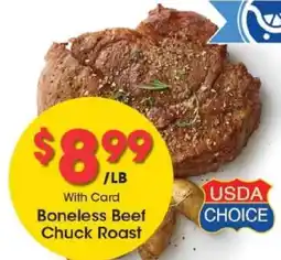 Kroger Boneless Beef Chuck Roast offer