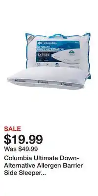 Kohl's Columbia Ultimate Down-Alternative Allergen Barrier Side Sleeper Pillow offer