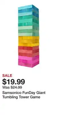 Kohl's Samsonico FunDay Giant Tumbling Tower Game offer