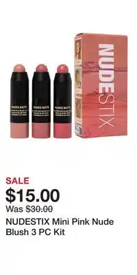Kohl's NUDESTIX Mini Pink Nude Blush 3 PC Kit offer