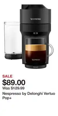Kohl's Nespresso by Delonghi Vertuo Pop+ offer