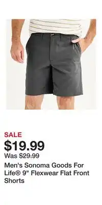 Kohl's Men's Sonoma Goods For Life 9 Flexwear Flat Front Shorts offer