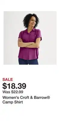 Kohl's Women's Croft & Barrow Camp Shirt offer